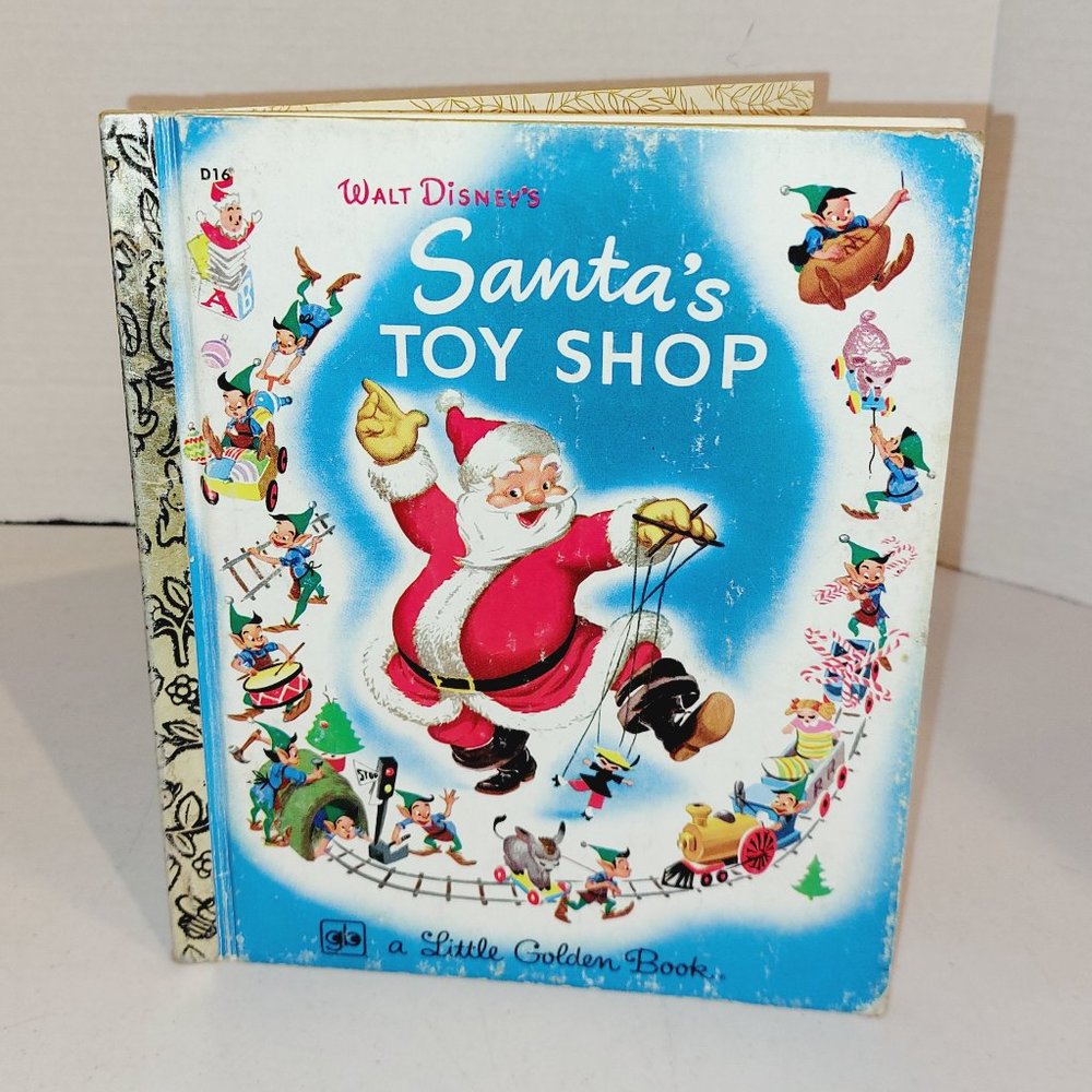 Vintage 1978 Little Golden Book Walt Disney's "Santa’s Toy Shop"